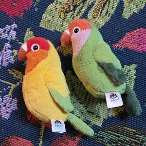 Rare Jellycat Lovebirds Pair.